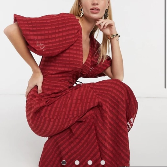 ASOS Dresses & Skirts - NWOT ASOS Wrap Maxi Dress with Puff Sleeves